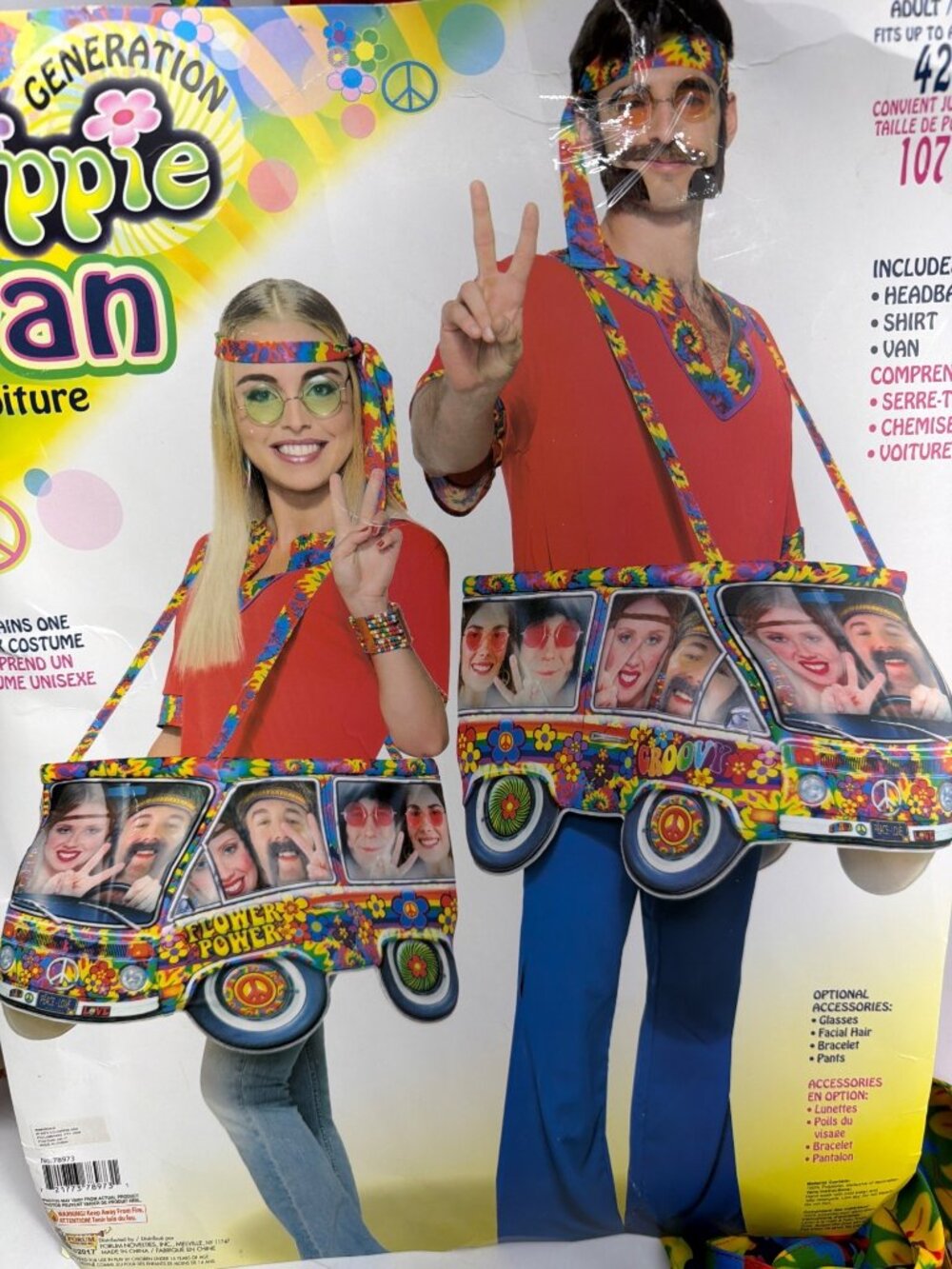 Forum 70s Hippie Cosplay Van Costume Adult Size OS